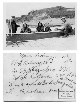 Father Bilodeau and Catholic sisters in Moose Factory