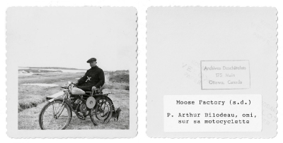 Father Bilodeau at Moose Factory